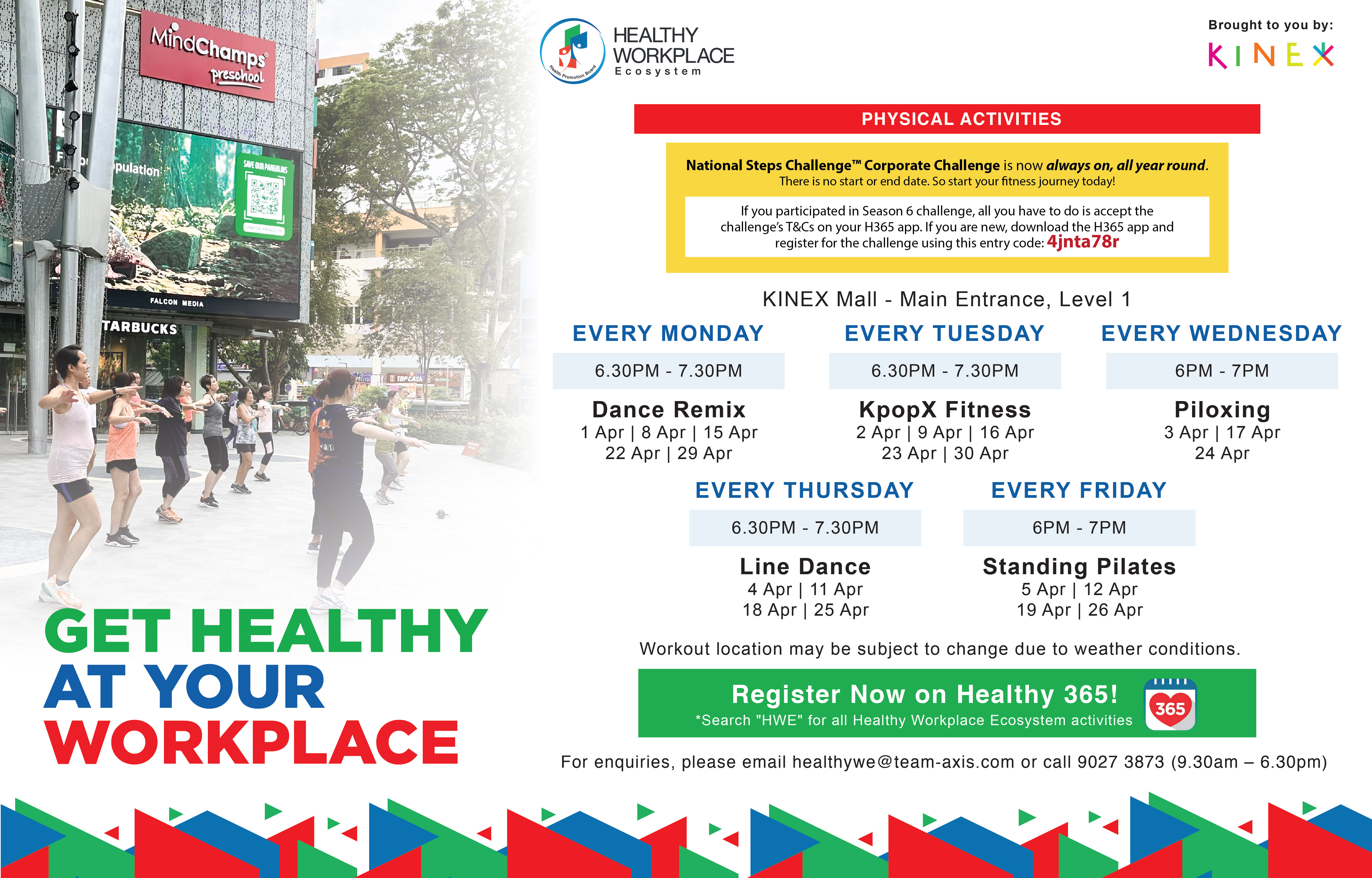 Healthy Workplace Ecosystem Mall Workout at KINEX